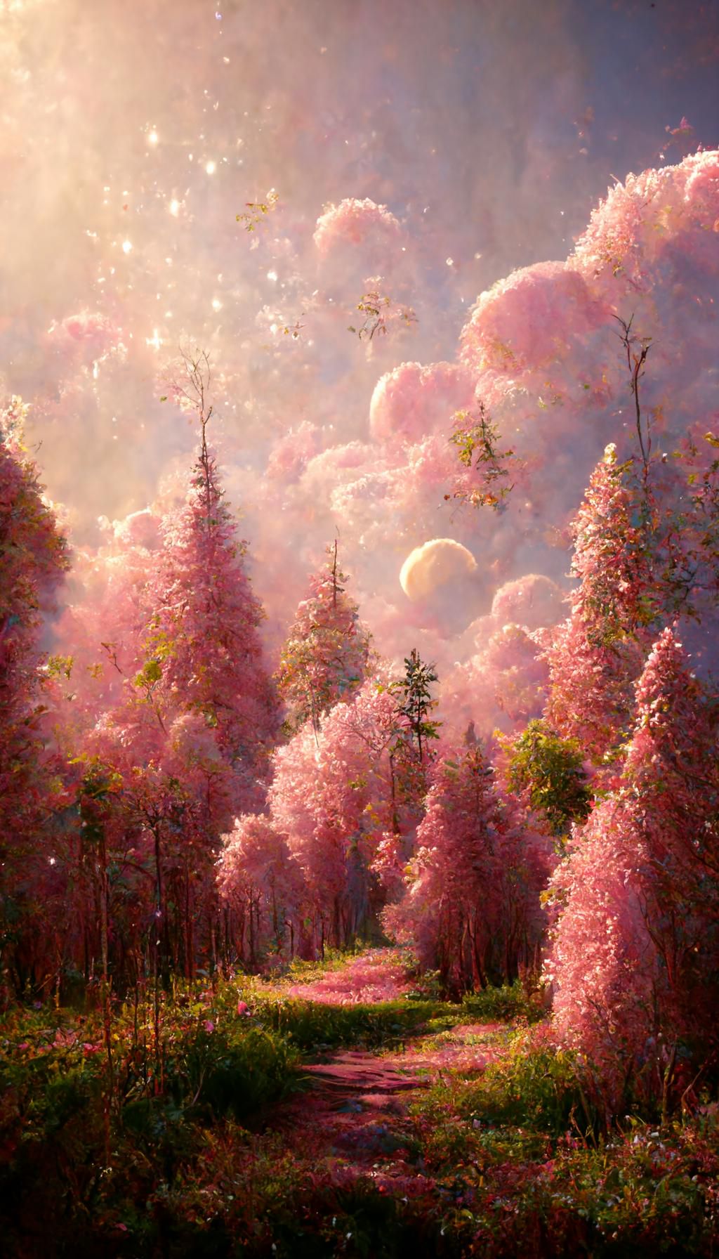 Pink Trees Standing