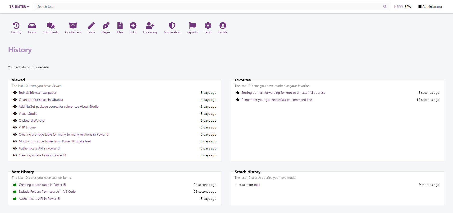 triekster phpengine profile screenshot